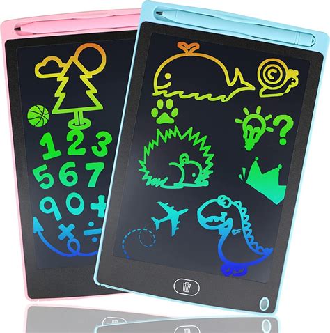 2 Pack Lcd Writing Tablet For Kids 85 Inch Colorful Drawing Tablet