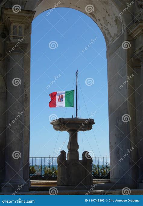 Italian Flag In Naples Stock Image Image Of Country 119742393