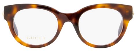 gucci oval eyeglasses gg0209o 002 havana gold 48mm 209