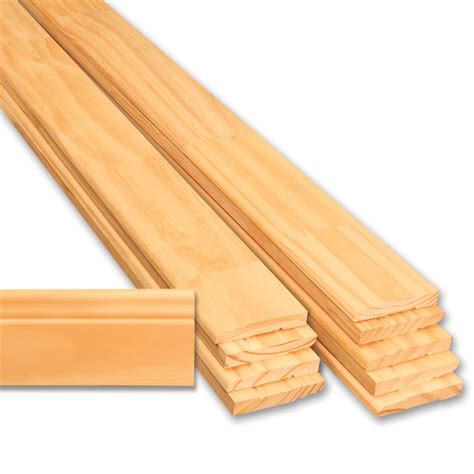 10 Pack 325 In X 16 Ft Interior Pine Unfinished Baseboard Moulding At