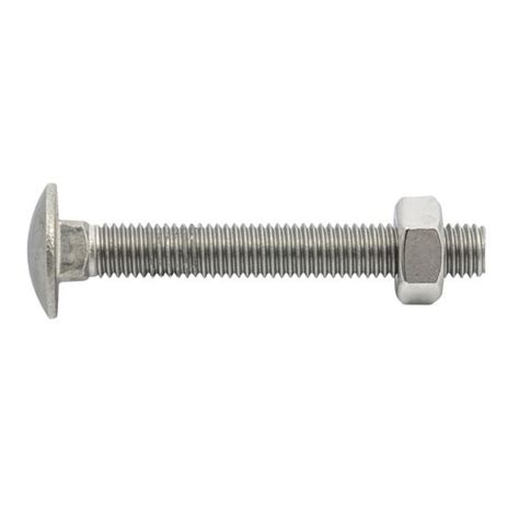 Zenith M12 X 200mm 316 Stainless Steel Coach Head Bolt And Nut