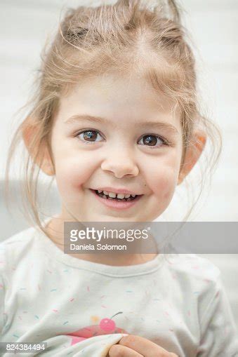 Close Up Of Cute Little Girl High Res Stock Photo Getty Images