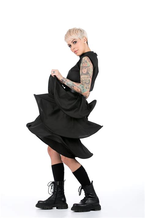 Avant Garde Dress In Black Deconstructed Dress Women Festival Dress