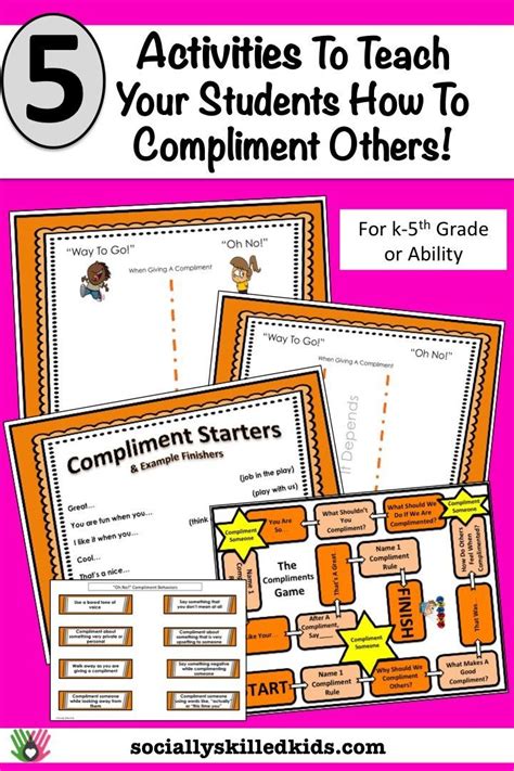 Compliments With Compliment Starters Perspective Taking Activity