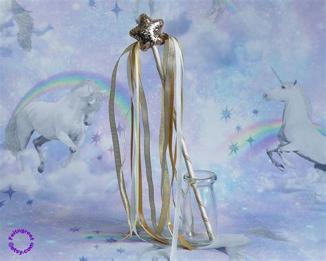 Gold Fairy Wand Princess Fairy Wand Glitter Star Magical Etsy