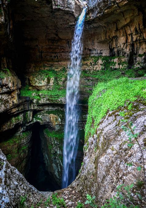 The Cave Of Three Bridges In Lebanon Turns Into A Waterfall When The