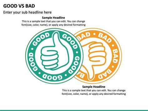 Good Vs Bad Powerpoint Template Diagram Chart Bad Ppt Template