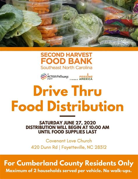Distribution calendar and delivery schedules. Second Harvest Food Bank Food Distribution Set For June 27th
