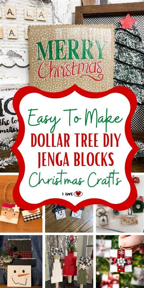 30 Dollar Tree Jenga Blocks Diy Christmas Crafts I Luve It
