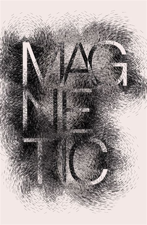 Magnetic Font On Behance Typography Served Generative Art Artwork