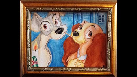 Lady And The Tramp Disney Speed Drawingpainting Youtube