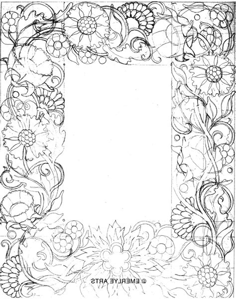 Simple Flower Designs For Pencil Drawing Borders Drea Vrogue Co