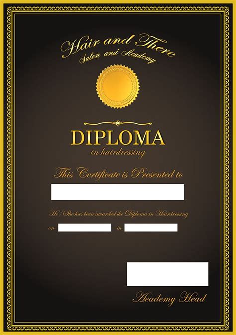 diploma certificate for hair and there salon with images diploma certificate design salons