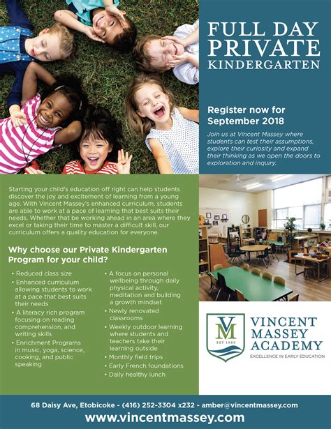 Full Day Private Kindergarten Vincent Massey Academy