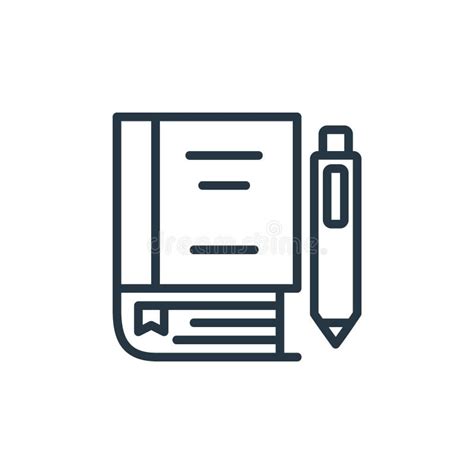 Study Icon Vector From Online Learning Part Line Concept Thin Line
