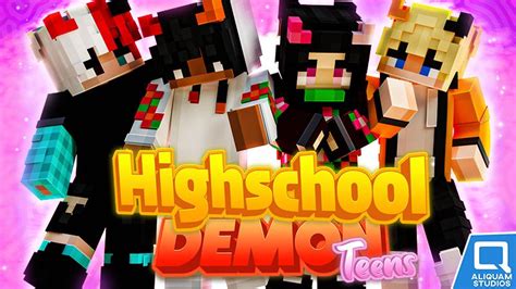Highschool Demon Teens By Aliquam Studios Minecraft Skin Pack