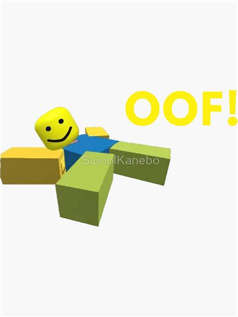 Roblox Oof Supine Happy Sticker For Sale By Swoolkanebo Redbubble