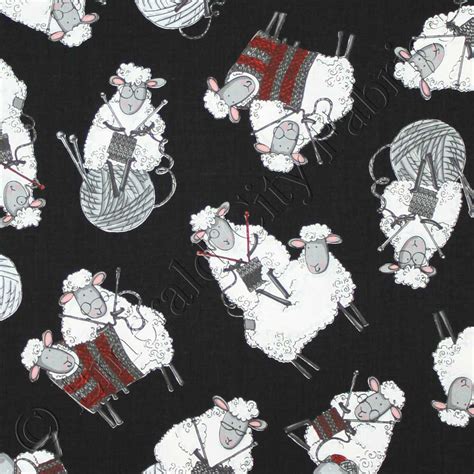 Check spelling or type a new query. Timeless Treasures Do Ewe Knit? Knitting Sheep Black ...