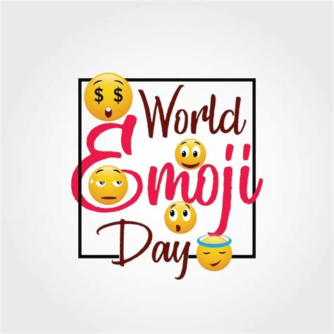 Premium Vector World Emoji Day