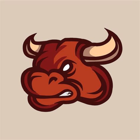 Premium Vector Bull Head Mascot Logo