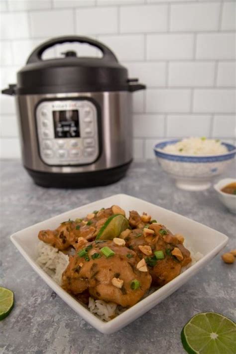 Place the chicken on your pressure cooker's wire rack inside the pot. Pressure Cooker (Instant Pot) Thai Chicken Thighs