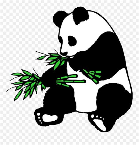 Panda Clipart Bamboo Drawing Panda Bamboo Drawing