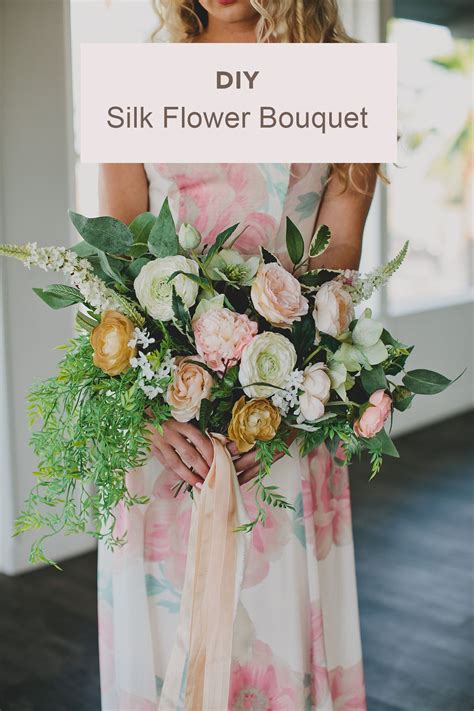 The faux hydrangeas came next. DIY Silk Flower Bouquet for an Elopement | Green Wedding ...