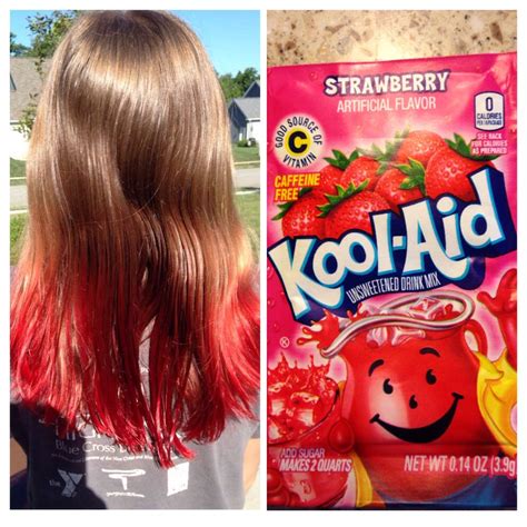 I Dip Dyed My Hair Today With Strawberry Kool Aid Hope It Comes Out