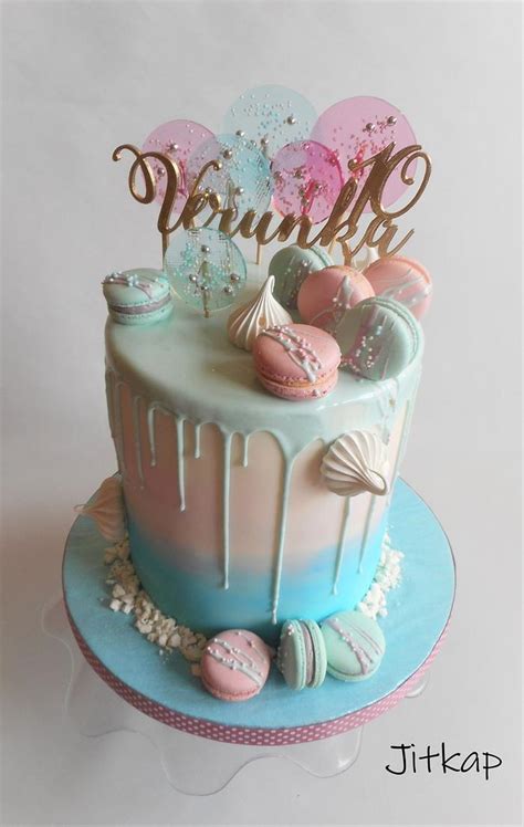 Birthday Drip Cake Decorated Cake By Jitkap Cakesdecor