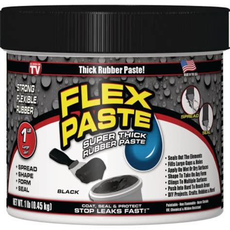 Flex Paste 1 Lb Rubber Sealant Black Pfsblkr16 1lb Kroger
