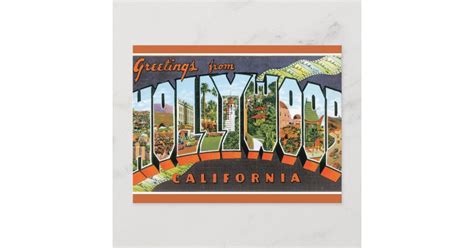 Greetings From Hollywood Postcard Zazzle