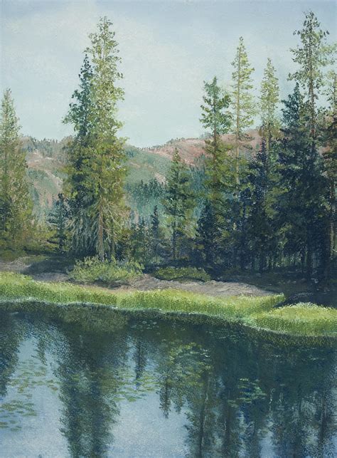 High Sierra Lake Pastel By Martha J Davies Pixels