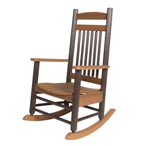 Americana Rustic Polylog Rocking Chair Red Wolf Outdoors