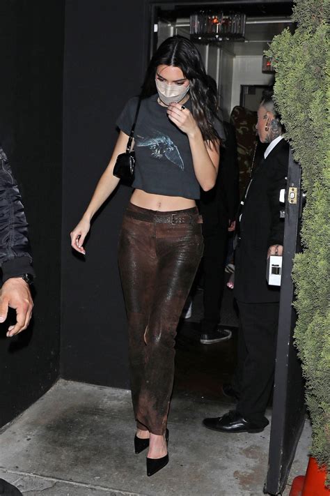Kendall Jenner Shows Off Her Toned Midriff During A Night Out At The