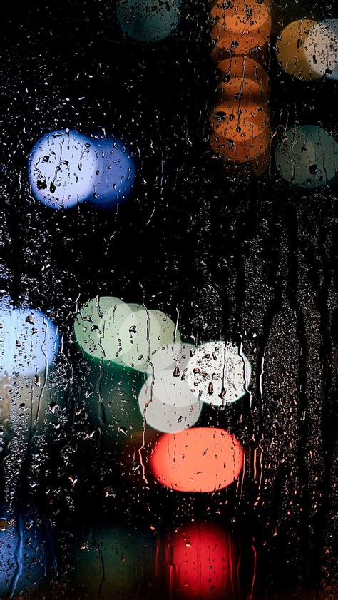 Glass Drops Lights Rain Macro HD Phone Wallpaper Peakpx