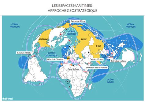 Croquis Les Espaces Maritimes Approche Géostratégique Carte De