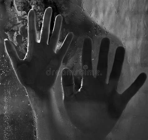 Hands Of Man And Woman On Wet Glass In The Shower Stock Image Image Of Shower Standing 177735269