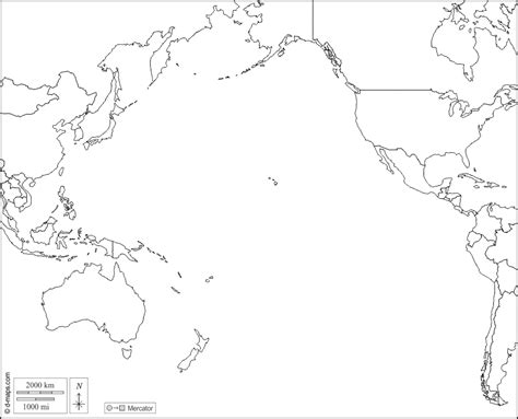 Pacific Ocean Free Map Free Blank Map Free Outline Map Free Base Map