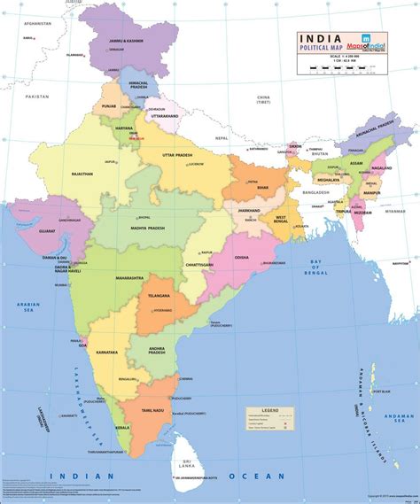 India Political Map India Map Political Southern Asia Asia