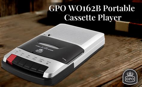 gpo 162b portable desktop cassette player cassette recorder with built in speaker internal