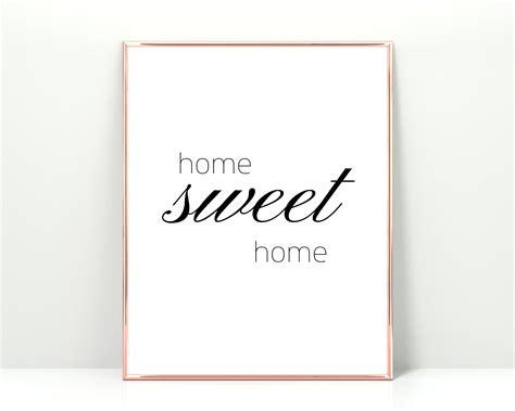 Home Sweet Home Print Home Sweet Home Sign Printable Wall Etsy