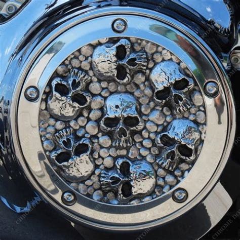 Harley Derby Covers Twin Cam Seven Deadly Sins Chrome Dome