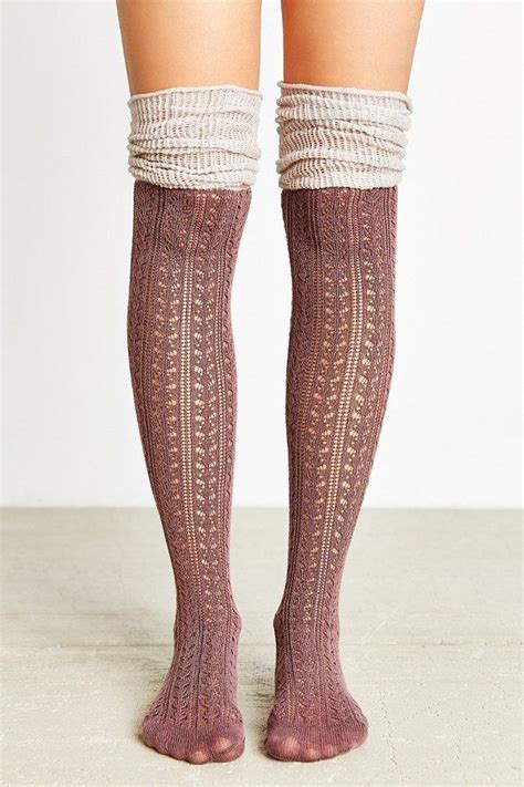 Urban Outfitters Tonal Scrunch Over The Knee Sock Over The Knee Socks Over The Knee Knee Socks