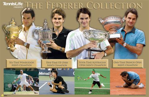 Roger Federer Grand Slam Collection Tennis Poster Tennis Life Inc