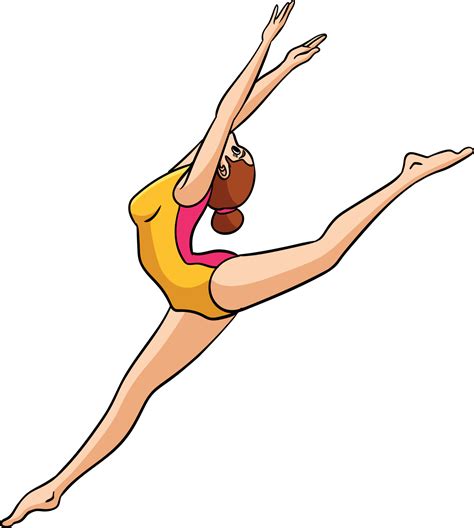 gymnastics cartoon colored clipart illustration 12626396 vector art at vecteezy