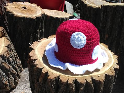Mushroom Crocheted Bucket Hat Etsy