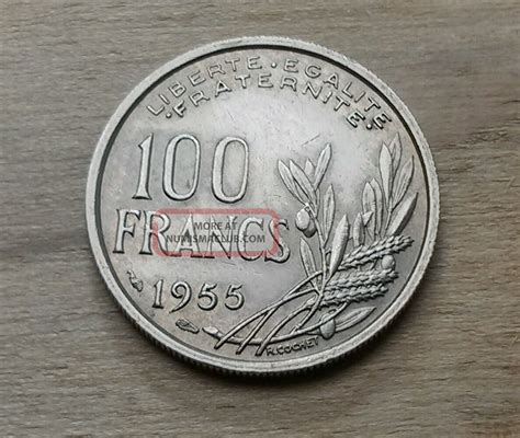 1955 France 100 Francs Coin Liberty With Torch Au Fo55