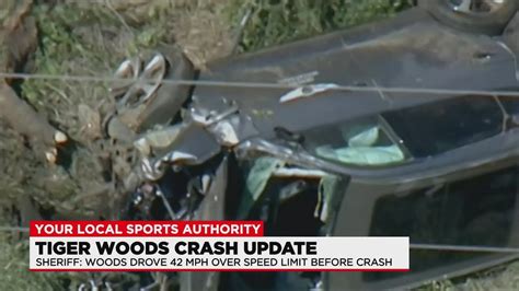 Excessive Speeding Caused Tiger Woods Crash Driving 87 Mph In 45 Mph