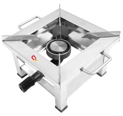 buy cay single burner stainless steel t square canteen stove bhatti commercial chulha with