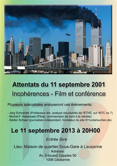 Reopen911 News Conférence Sur Les Incohérences De La Thèse
